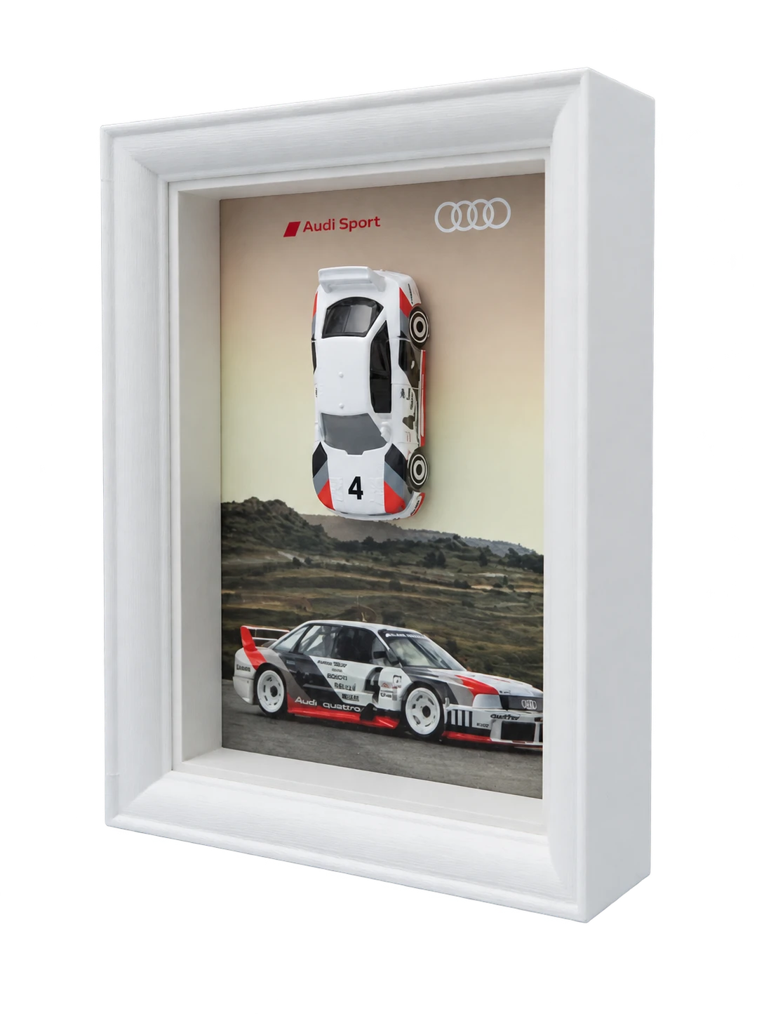 Gotowa ramka Dioramax z miniaturą Audi 90 Quattro GTO