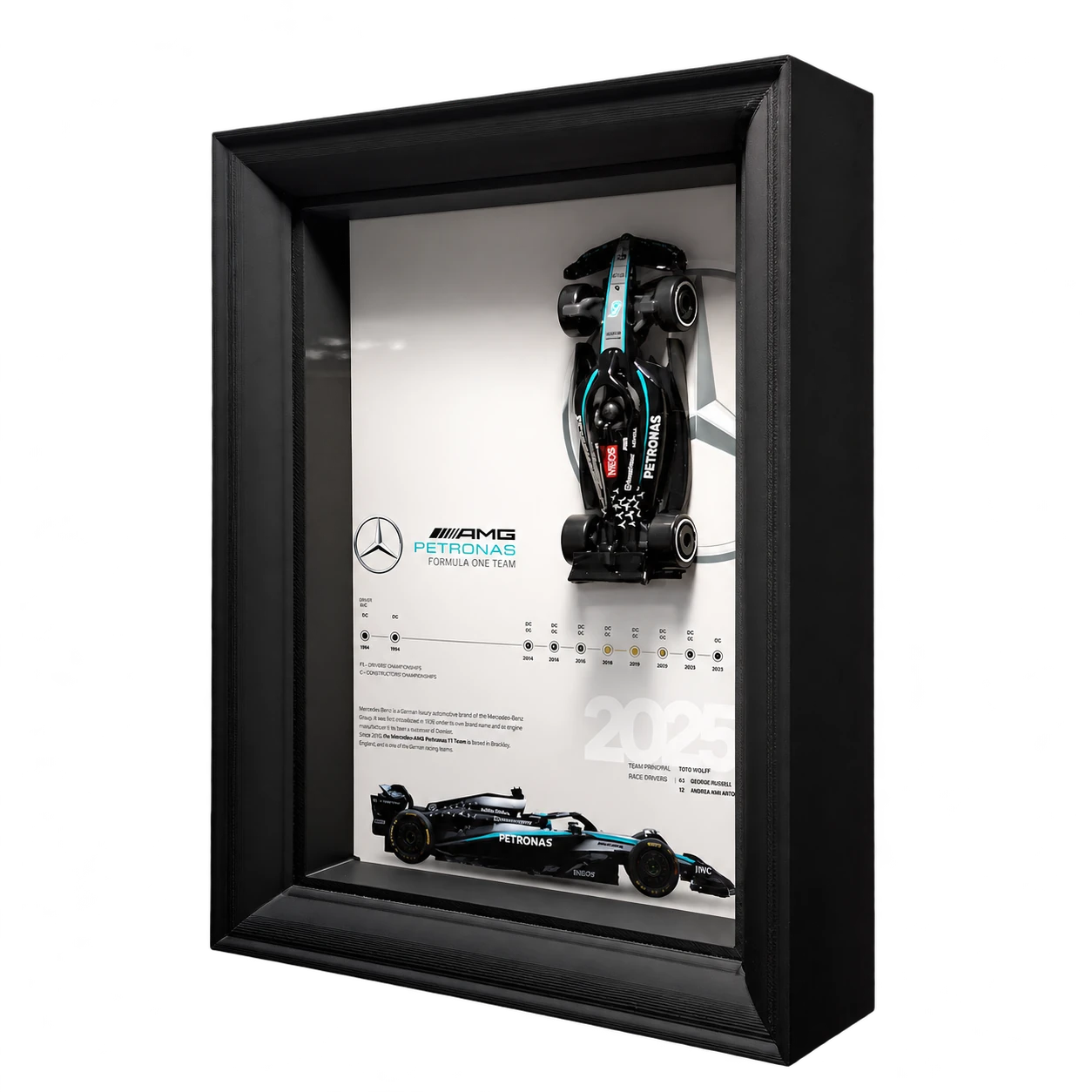 Mercedes-AMG Petronas F1 - model w ramce 3D Dioramax