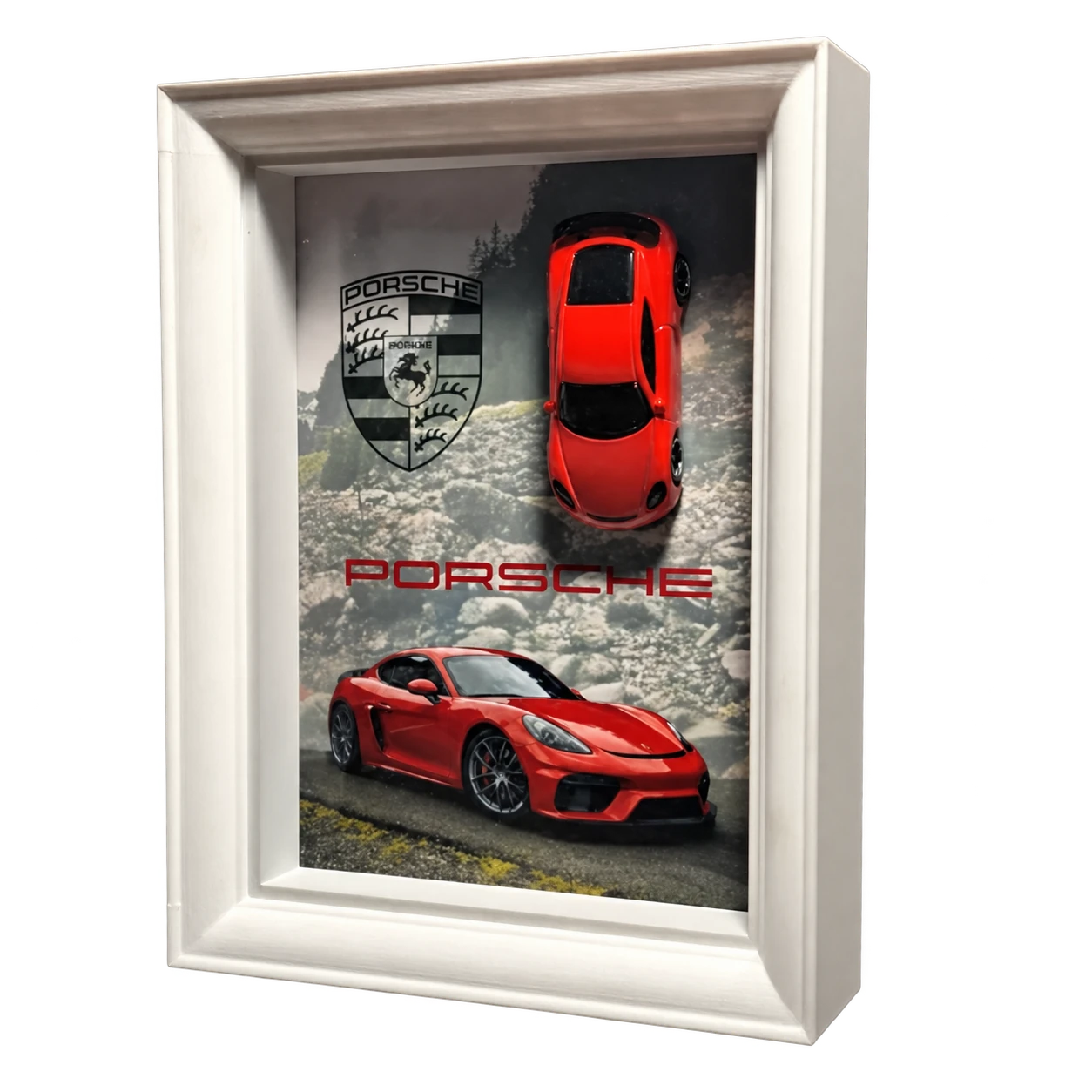 Porsche 718 Cayman GT4 w ramce 3D Dioramax