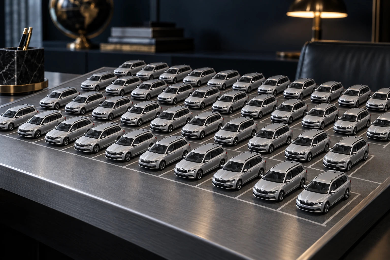 Concept visualisation of a series of model cars for a business order