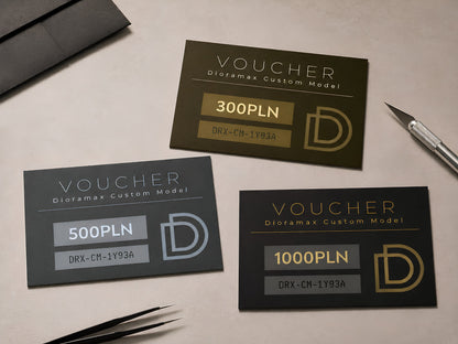 Voucher Dioramax na personalizowany model samochodu w wariantach 300, 500 i 1000 PLN
